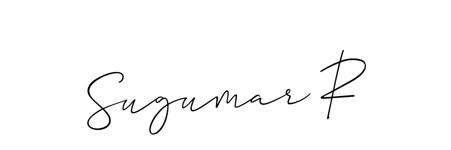 How to make Sugumar R name signature. Use Allison_Script style for creating short signs online. This is the latest handwritten sign. Sugumar R signature style 2 images and pictures png