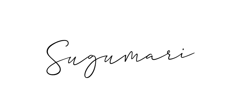 Use a signature maker to create a handwritten signature online. With this signature software, you can design (Allison_Script) your own signature for name Sugumari. Sugumari signature style 2 images and pictures png