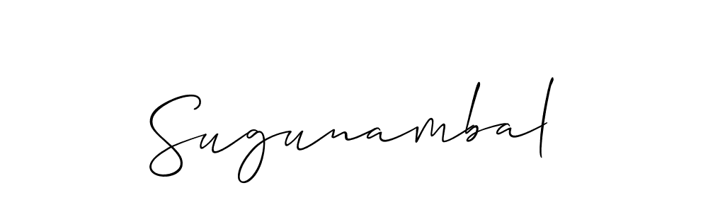 How to Draw Sugunambal signature style? Allison_Script is a latest design signature styles for name Sugunambal. Sugunambal signature style 2 images and pictures png