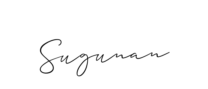 Allison_Script is a professional signature style that is perfect for those who want to add a touch of class to their signature. It is also a great choice for those who want to make their signature more unique. Get Sugunan name to fancy signature for free. Sugunan signature style 2 images and pictures png