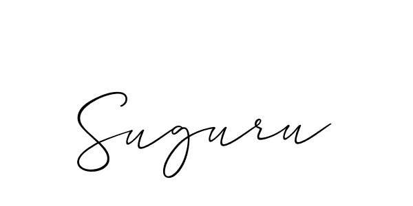 How to make Suguru signature? Allison_Script is a professional autograph style. Create handwritten signature for Suguru name. Suguru signature style 2 images and pictures png