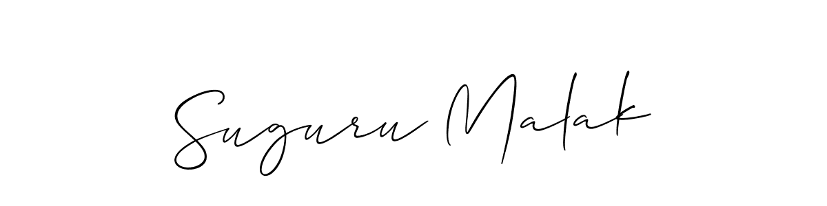 Make a beautiful signature design for name Suguru Malak. With this signature (Allison_Script) style, you can create a handwritten signature for free. Suguru Malak signature style 2 images and pictures png