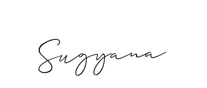 The best way (Allison_Script) to make a short signature is to pick only two or three words in your name. The name Sugyana include a total of six letters. For converting this name. Sugyana signature style 2 images and pictures png