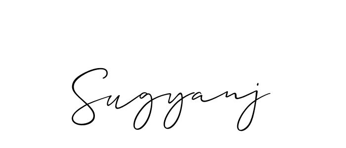 Sugyanj stylish signature style. Best Handwritten Sign (Allison_Script) for my name. Handwritten Signature Collection Ideas for my name Sugyanj. Sugyanj signature style 2 images and pictures png