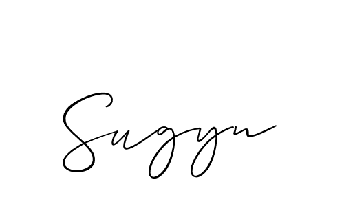 How to make Sugyn name signature. Use Allison_Script style for creating short signs online. This is the latest handwritten sign. Sugyn signature style 2 images and pictures png