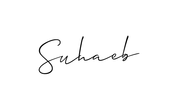 How to make Suhaeb signature? Allison_Script is a professional autograph style. Create handwritten signature for Suhaeb name. Suhaeb signature style 2 images and pictures png