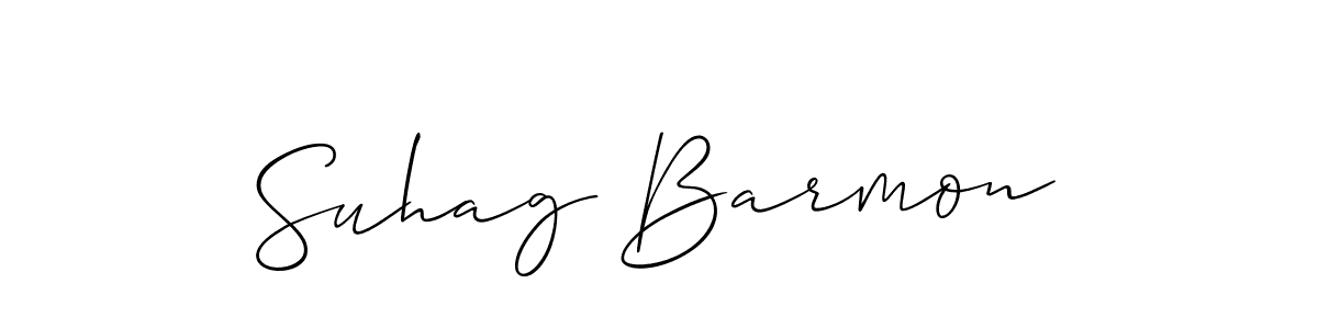 You should practise on your own different ways (Allison_Script) to write your name (Suhag Barmon) in signature. don't let someone else do it for you. Suhag Barmon signature style 2 images and pictures png