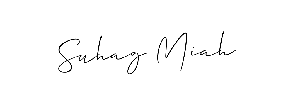 Make a beautiful signature design for name Suhag Miah. With this signature (Allison_Script) style, you can create a handwritten signature for free. Suhag Miah signature style 2 images and pictures png