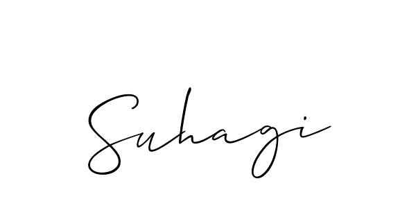 Use a signature maker to create a handwritten signature online. With this signature software, you can design (Allison_Script) your own signature for name Suhagi. Suhagi signature style 2 images and pictures png