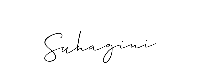 It looks lik you need a new signature style for name Suhagini. Design unique handwritten (Allison_Script) signature with our free signature maker in just a few clicks. Suhagini signature style 2 images and pictures png