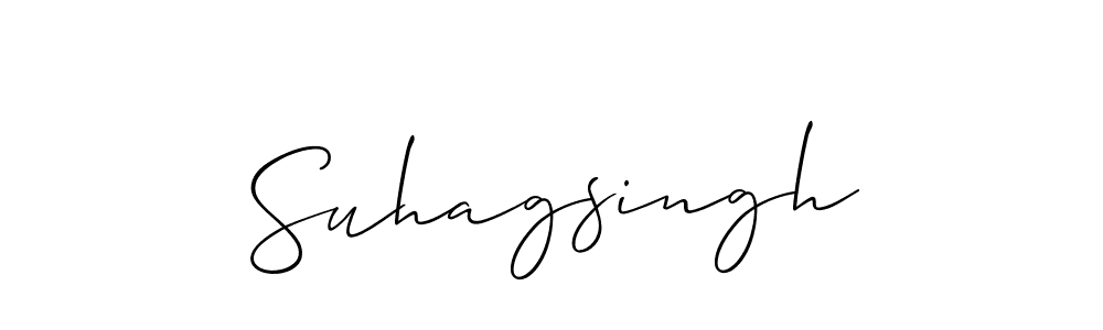 It looks lik you need a new signature style for name Suhagsingh. Design unique handwritten (Allison_Script) signature with our free signature maker in just a few clicks. Suhagsingh signature style 2 images and pictures png