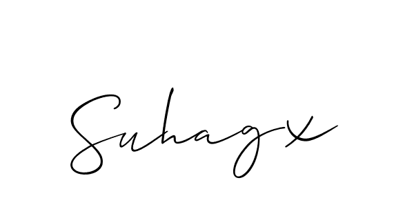 It looks lik you need a new signature style for name Suhagx. Design unique handwritten (Allison_Script) signature with our free signature maker in just a few clicks. Suhagx signature style 2 images and pictures png