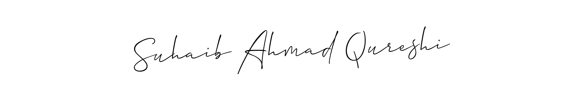 Allison_Script is a professional signature style that is perfect for those who want to add a touch of class to their signature. It is also a great choice for those who want to make their signature more unique. Get Suhaib Ahmad Qureshi name to fancy signature for free. Suhaib Ahmad Qureshi signature style 2 images and pictures png