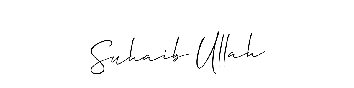 Also we have Suhaib Ullah name is the best signature style. Create professional handwritten signature collection using Allison_Script autograph style. Suhaib Ullah signature style 2 images and pictures png