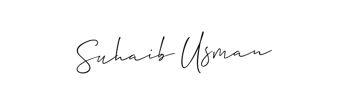 It looks lik you need a new signature style for name Suhaib Usman. Design unique handwritten (Allison_Script) signature with our free signature maker in just a few clicks. Suhaib Usman signature style 2 images and pictures png