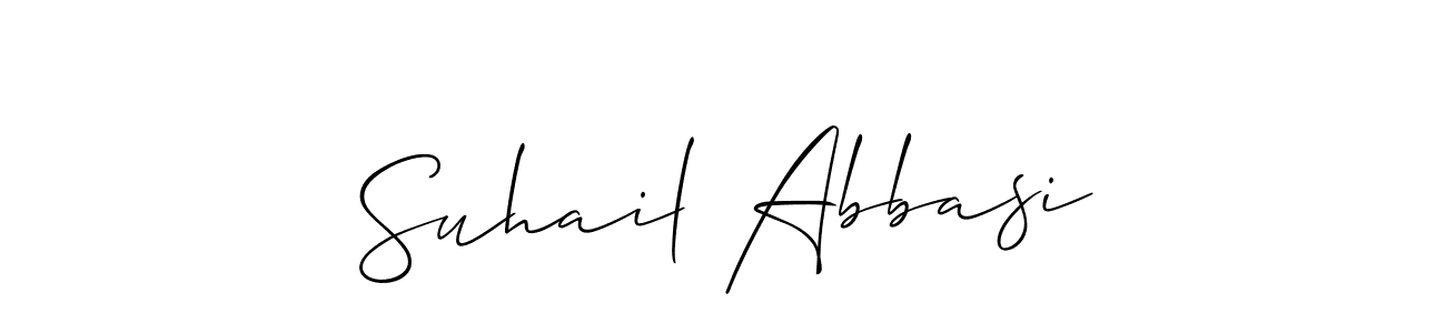 Use a signature maker to create a handwritten signature online. With this signature software, you can design (Allison_Script) your own signature for name Suhail Abbasi. Suhail Abbasi signature style 2 images and pictures png