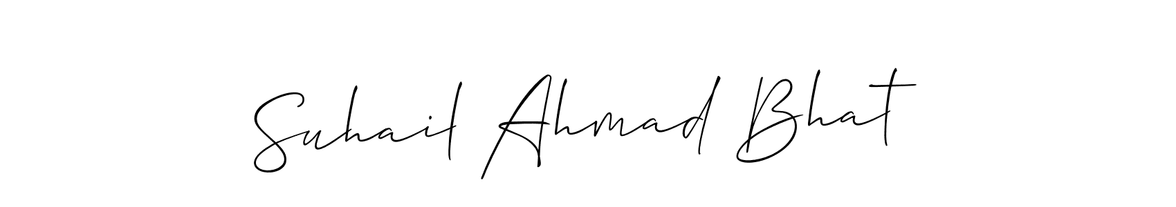 Allison_Script is a professional signature style that is perfect for those who want to add a touch of class to their signature. It is also a great choice for those who want to make their signature more unique. Get Suhail Ahmad Bhat name to fancy signature for free. Suhail Ahmad Bhat signature style 2 images and pictures png