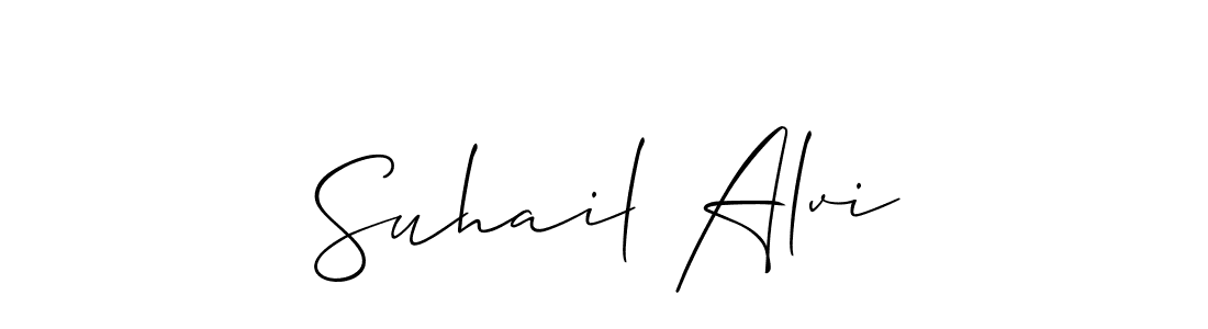 Make a short Suhail Alvi signature style. Manage your documents anywhere anytime using Allison_Script. Create and add eSignatures, submit forms, share and send files easily. Suhail Alvi signature style 2 images and pictures png