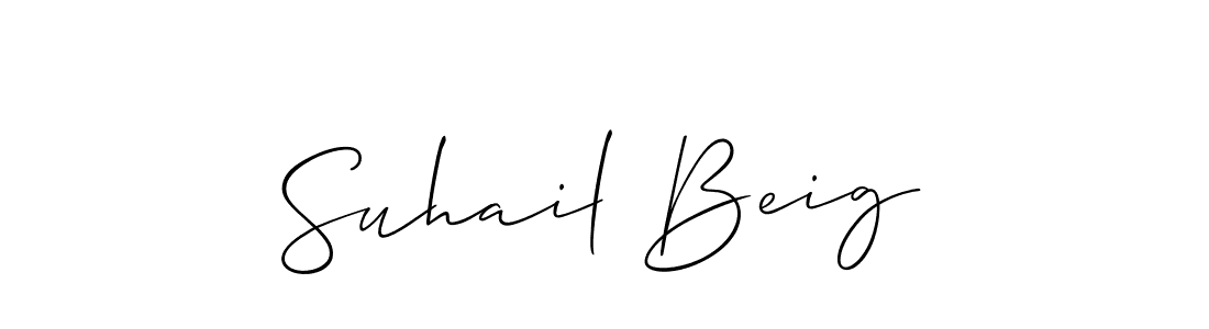 You can use this online signature creator to create a handwritten signature for the name Suhail Beig. This is the best online autograph maker. Suhail Beig signature style 2 images and pictures png