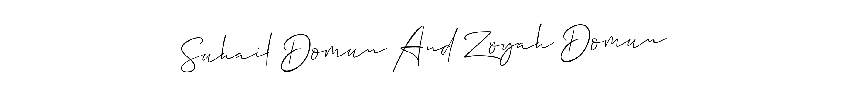 Similarly Allison_Script is the best handwritten signature design. Signature creator online .You can use it as an online autograph creator for name Suhail Domun And Zoyah Domun. Suhail Domun And Zoyah Domun signature style 2 images and pictures png