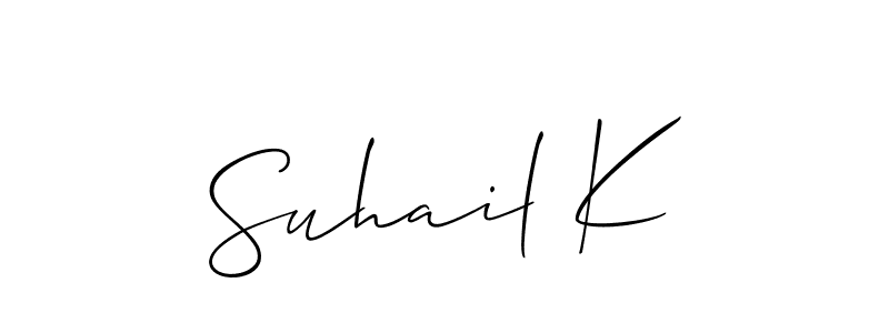 How to Draw Suhail K signature style? Allison_Script is a latest design signature styles for name Suhail K. Suhail K signature style 2 images and pictures png