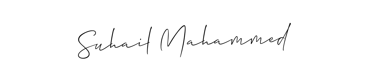 Also You can easily find your signature by using the search form. We will create Suhail Mahammed name handwritten signature images for you free of cost using Allison_Script sign style. Suhail Mahammed signature style 2 images and pictures png
