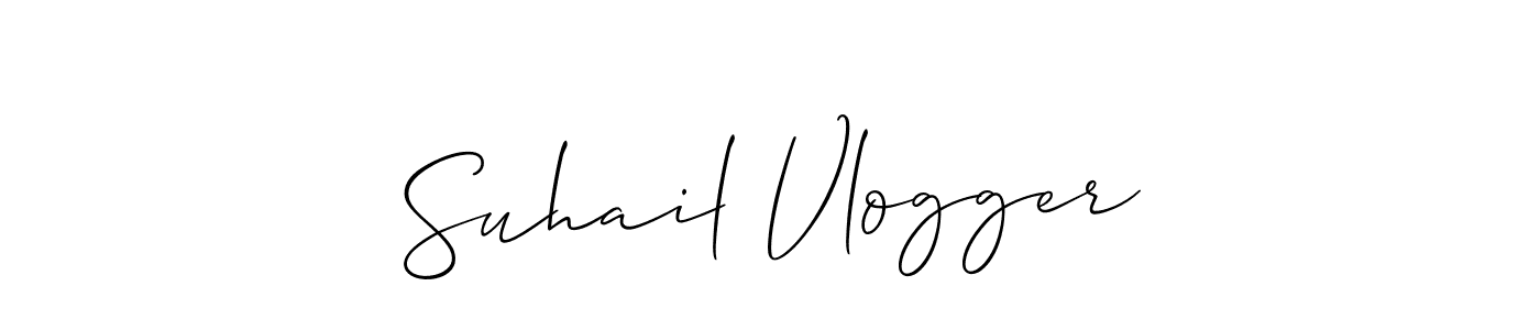 How to make Suhail Vlogger signature? Allison_Script is a professional autograph style. Create handwritten signature for Suhail Vlogger name. Suhail Vlogger signature style 2 images and pictures png