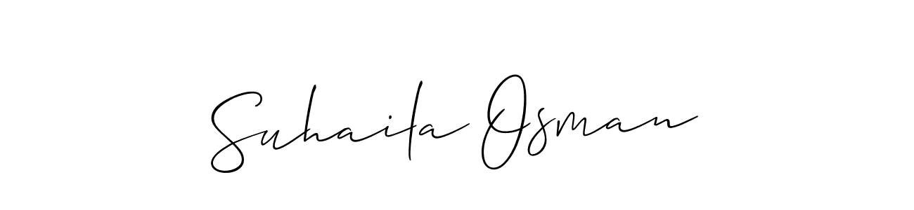 Use a signature maker to create a handwritten signature online. With this signature software, you can design (Allison_Script) your own signature for name Suhaila Osman. Suhaila Osman signature style 2 images and pictures png