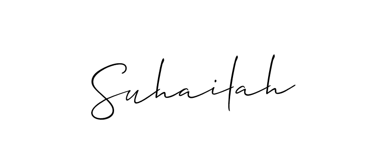 It looks lik you need a new signature style for name Suhailah. Design unique handwritten (Allison_Script) signature with our free signature maker in just a few clicks. Suhailah signature style 2 images and pictures png