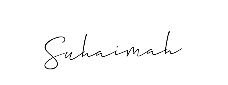 if you are searching for the best signature style for your name Suhaimah. so please give up your signature search. here we have designed multiple signature styles  using Allison_Script. Suhaimah signature style 2 images and pictures png