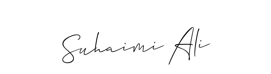 You should practise on your own different ways (Allison_Script) to write your name (Suhaimi Ali) in signature. don't let someone else do it for you. Suhaimi Ali signature style 2 images and pictures png