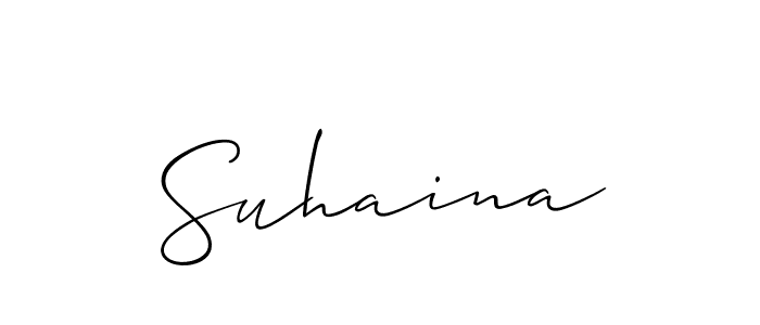 Make a short Suhaina signature style. Manage your documents anywhere anytime using Allison_Script. Create and add eSignatures, submit forms, share and send files easily. Suhaina signature style 2 images and pictures png