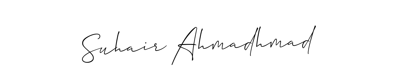See photos of Suhair Ahmadhmad official signature by Spectra . Check more albums & portfolios. Read reviews & check more about Allison_Script font. Suhair Ahmadhmad signature style 2 images and pictures png