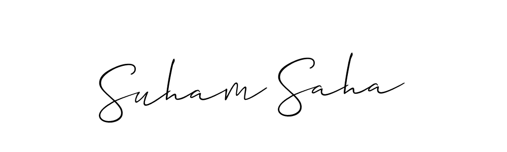 if you are searching for the best signature style for your name Suham Saha. so please give up your signature search. here we have designed multiple signature styles  using Allison_Script. Suham Saha signature style 2 images and pictures png