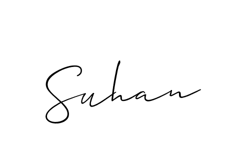 Allison_Script is a professional signature style that is perfect for those who want to add a touch of class to their signature. It is also a great choice for those who want to make their signature more unique. Get Suhan name to fancy signature for free. Suhan signature style 2 images and pictures png