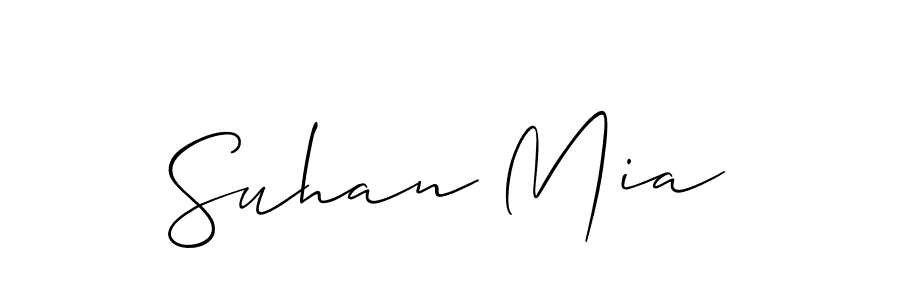 if you are searching for the best signature style for your name Suhan Mia. so please give up your signature search. here we have designed multiple signature styles  using Allison_Script. Suhan Mia signature style 2 images and pictures png