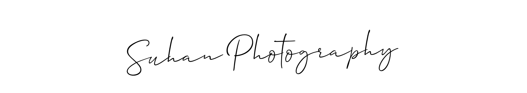 Make a beautiful signature design for name Suhan Photography. With this signature (Allison_Script) style, you can create a handwritten signature for free. Suhan Photography signature style 2 images and pictures png