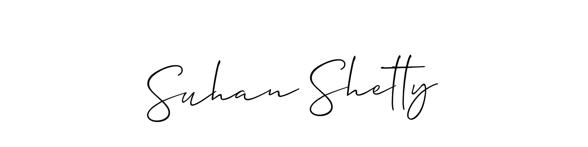 How to make Suhan Shetty name signature. Use Allison_Script style for creating short signs online. This is the latest handwritten sign. Suhan Shetty signature style 2 images and pictures png