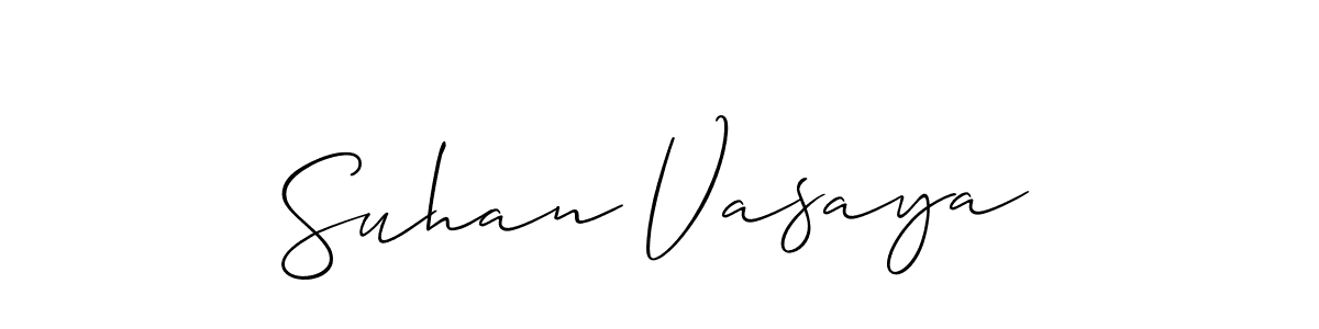 Similarly Allison_Script is the best handwritten signature design. Signature creator online .You can use it as an online autograph creator for name Suhan Vasaya. Suhan Vasaya signature style 2 images and pictures png