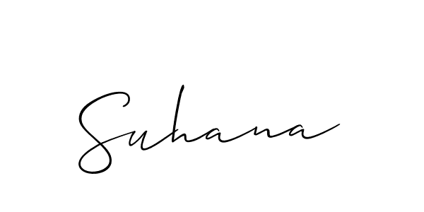 Make a beautiful signature design for name Suhana. With this signature (Allison_Script) style, you can create a handwritten signature for free. Suhana signature style 2 images and pictures png