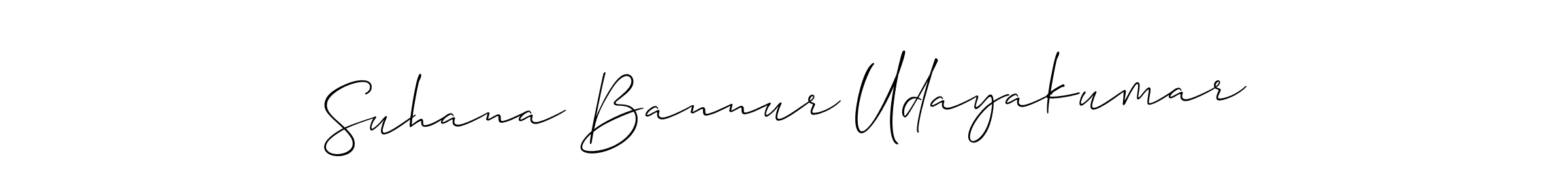 How to make Suhana Bannur Udayakumar signature? Allison_Script is a professional autograph style. Create handwritten signature for Suhana Bannur Udayakumar name. Suhana Bannur Udayakumar signature style 2 images and pictures png