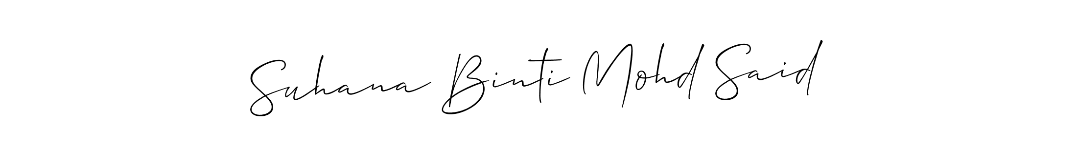 How to Draw Suhana Binti Mohd Said signature style? Allison_Script is a latest design signature styles for name Suhana Binti Mohd Said. Suhana Binti Mohd Said signature style 2 images and pictures png