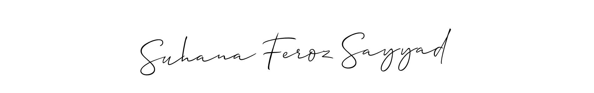 Suhana Feroz Sayyad stylish signature style. Best Handwritten Sign (Allison_Script) for my name. Handwritten Signature Collection Ideas for my name Suhana Feroz Sayyad. Suhana Feroz Sayyad signature style 2 images and pictures png