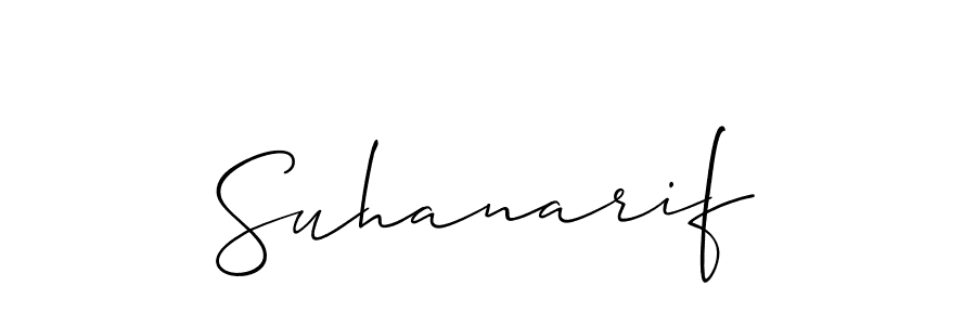 Make a beautiful signature design for name Suhanarif. With this signature (Allison_Script) style, you can create a handwritten signature for free. Suhanarif signature style 2 images and pictures png