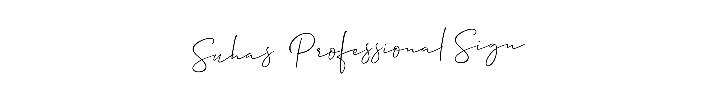 How to make Suhas  Professional Sign signature? Allison_Script is a professional autograph style. Create handwritten signature for Suhas  Professional Sign name. Suhas  Professional Sign signature style 2 images and pictures png