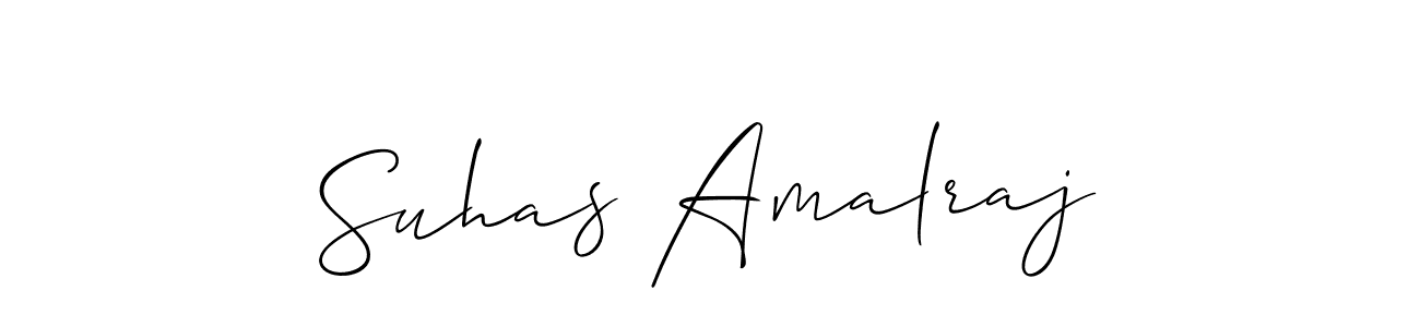 Make a beautiful signature design for name Suhas Amalraj. With this signature (Allison_Script) style, you can create a handwritten signature for free. Suhas Amalraj signature style 2 images and pictures png