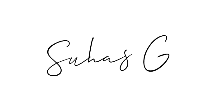 Also we have Suhas G name is the best signature style. Create professional handwritten signature collection using Allison_Script autograph style. Suhas G signature style 2 images and pictures png