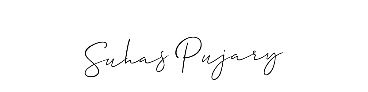 How to make Suhas Pujary signature? Allison_Script is a professional autograph style. Create handwritten signature for Suhas Pujary name. Suhas Pujary signature style 2 images and pictures png