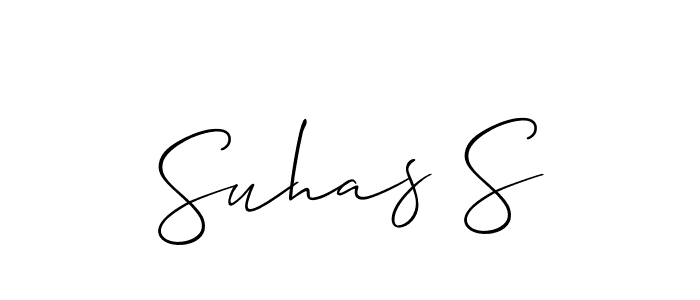 Create a beautiful signature design for name Suhas S. With this signature (Allison_Script) fonts, you can make a handwritten signature for free. Suhas S signature style 2 images and pictures png