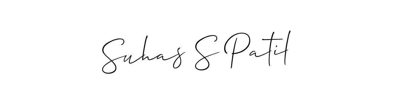 Also You can easily find your signature by using the search form. We will create Suhas S Patil name handwritten signature images for you free of cost using Allison_Script sign style. Suhas S Patil signature style 2 images and pictures png